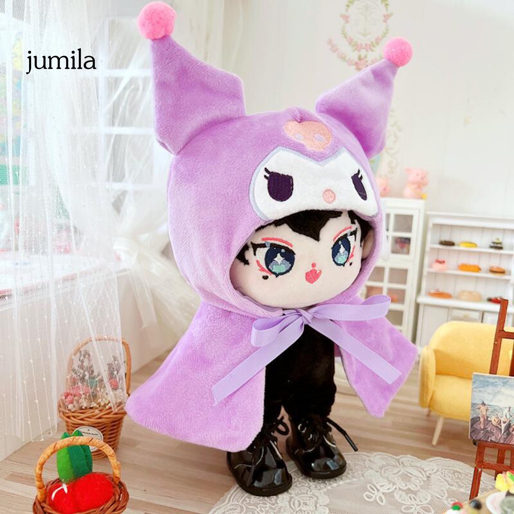 Áo Choàng Cotton Có Mũ Trùm Xinh Xắn Dành Cho Búp Bê 20cm