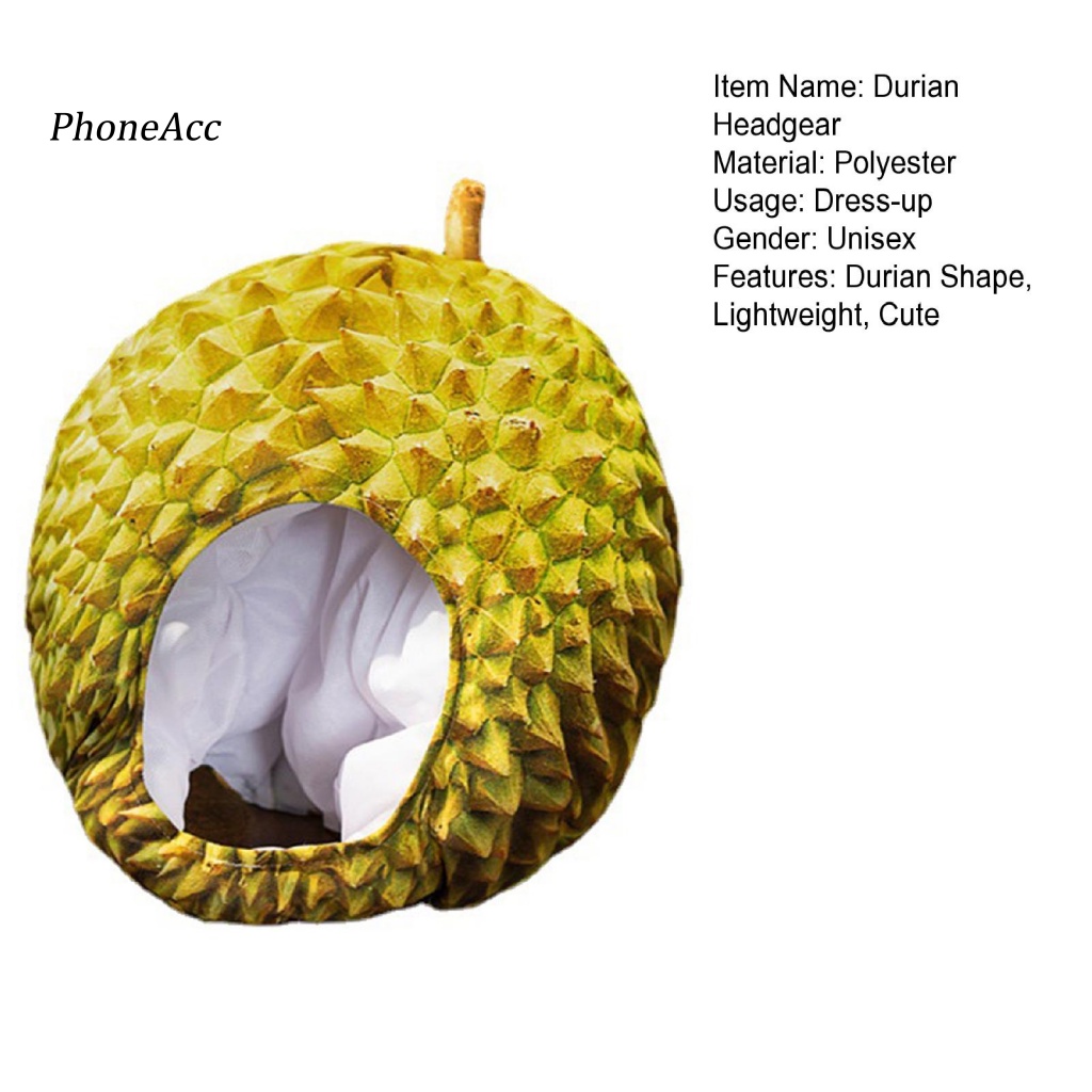 Mũ Bông Cotton PP Hình Trái Sầu Riêng Hoạt Hình Hóa Trang Vui Nhộn