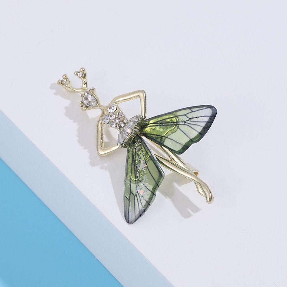 Phụ Kiện Bằng Hợp Kim Chất Lượng|Ghim Cài Áo Hình Cánh Bướm Đính Đá Lấp Lánh Dễ Thương Trang Trí Ba Lô / Áo Sơ Mi