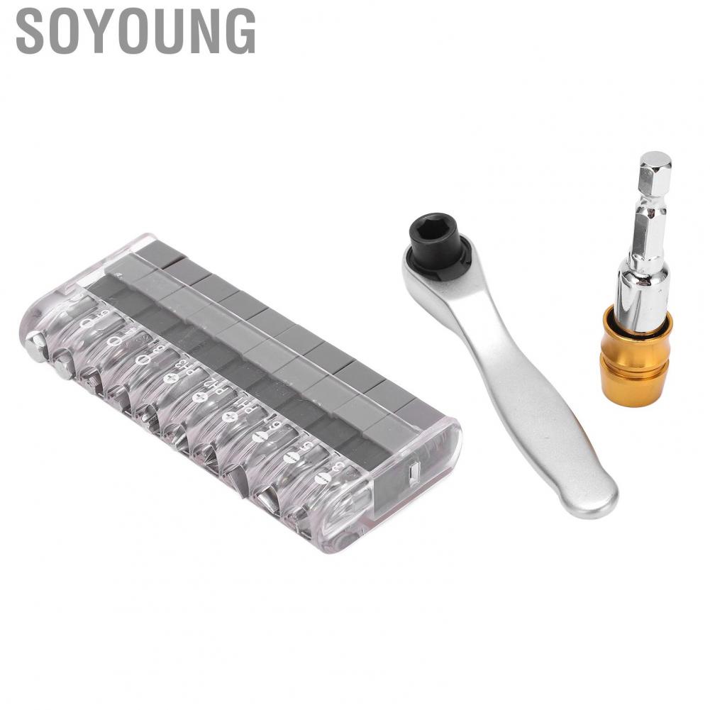 Soyoung 12pcs Ratchet Wrench Bits Set Mini Ratchet Screwdriver Bits Kit for Car  Tool Ratchet Wrench Screwdriver Set New