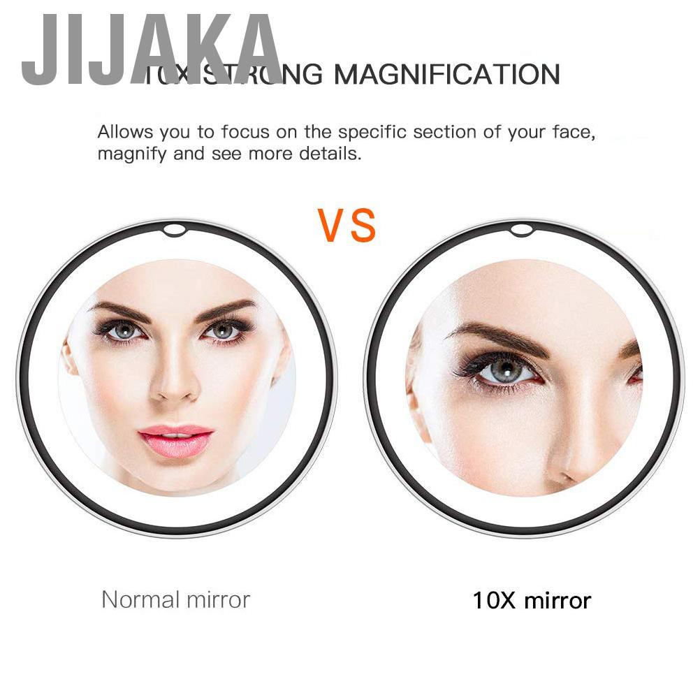 Gương trang điểm phóng đại 10X có đèn xoay 360 độ chất lượng