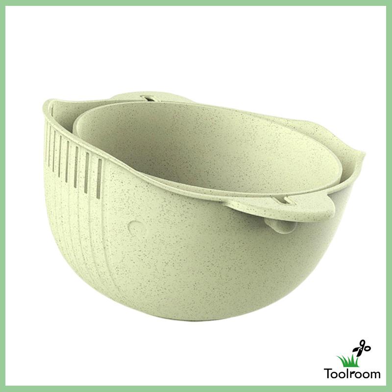 Rổ Rửa Trái Cây Hai Lớp Có Thể Xoay Tiện Lợi