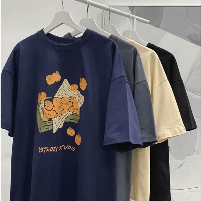 Áo Thun Mùa Hè Dáng Suông Tay Cộc Thoải Mái In Họa Tiết Hoạt Hình Phong Cách Nhật Bản Cho Nam Cỡ M-5XL