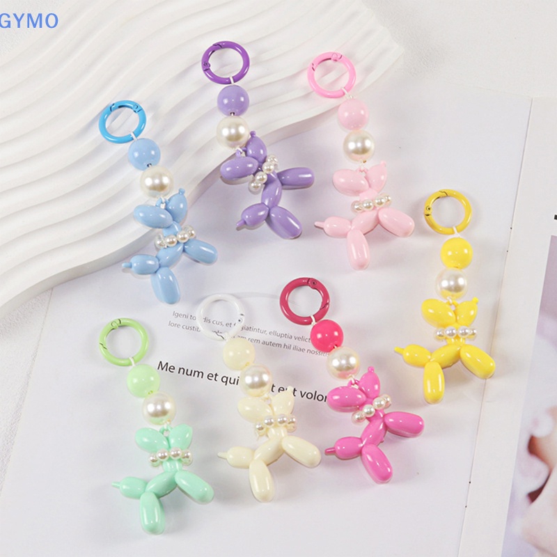 [cxGYMO] Móc Khóa Điện Thoại Di Động Sáng Tạo Hình Chú Chó Ngọc Trai Nổi Thời Trang Mới HDY