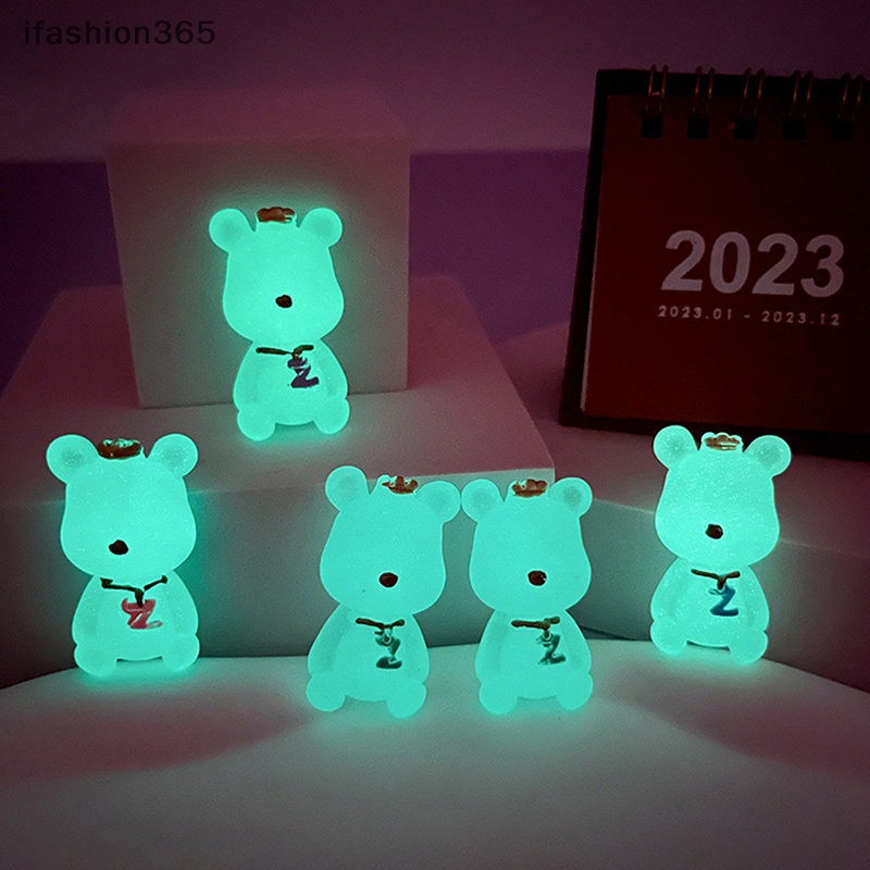 Set 2 Gấu Bông Dạ Quang DIY Trang Trí Nhà Cửa / Xe Hơi / Búp Bê / Sân Vườn Xinh Xắn ifashion365