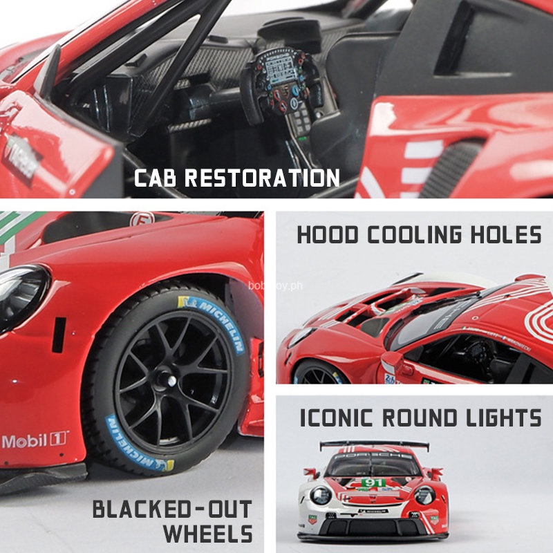 Mô Hình Xe Hơi Porsche 911 RSR LM 2020 Bằng Hợp Kim Tỉ Lệ 1 / 24 Bburago