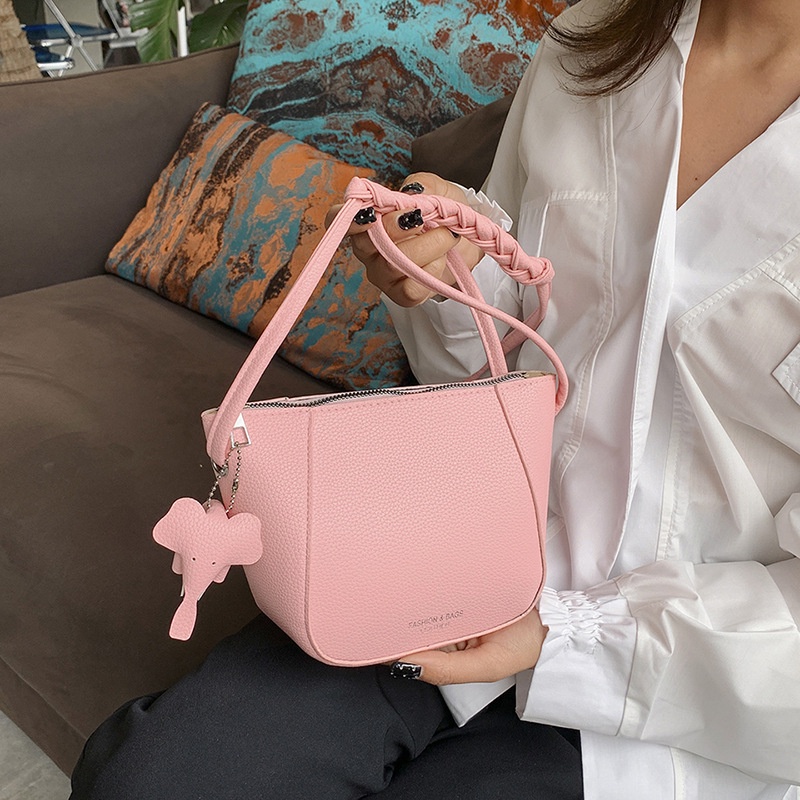 Túi Xách Da Mềm Màu Trơn Đeo Chéo Thời Trang Dành Cho Nữ