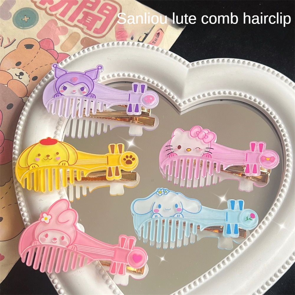 SANRIO Kẹp Tóc Hình Lược Kuromi Cinnamoroll Melody Dễ Thương Cho Bé Gái