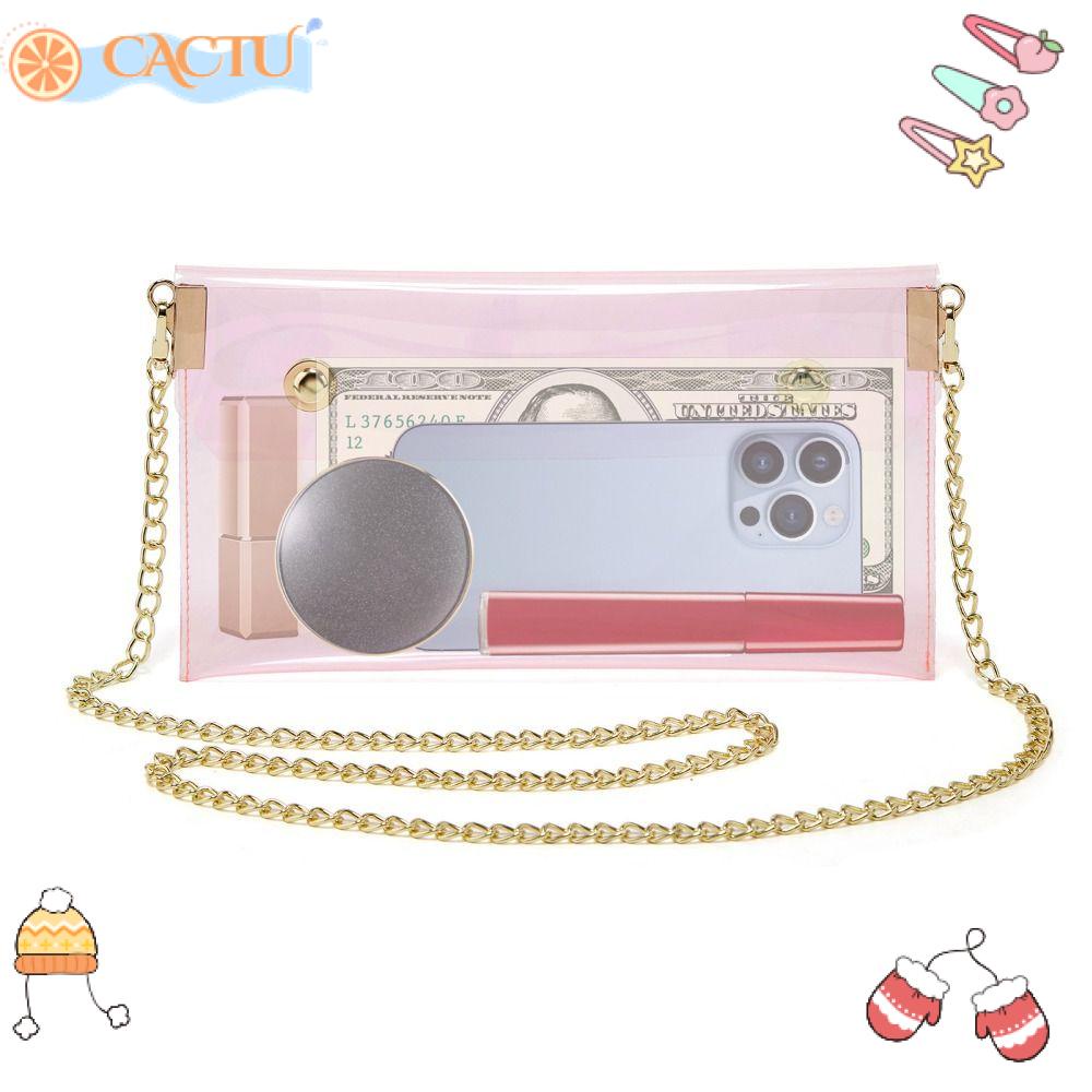 Túi Đeo Chéo Bằng Da PU Trong Suốt Dễ Thương