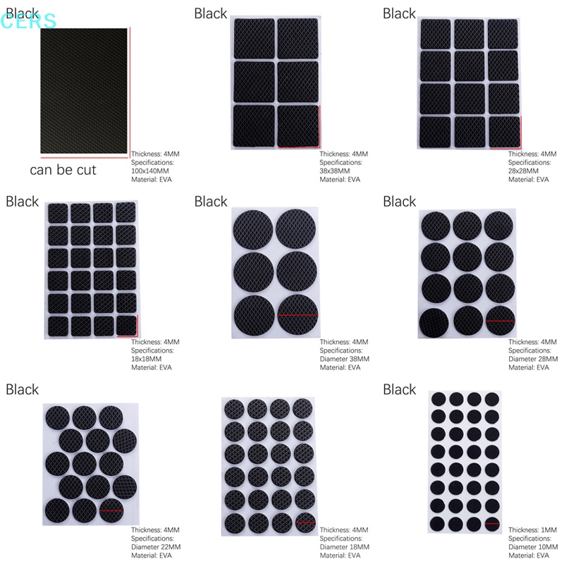 Bộ 2 Miếng Đệm Cao Su Chống Trượt Cho Chân Ghế RS