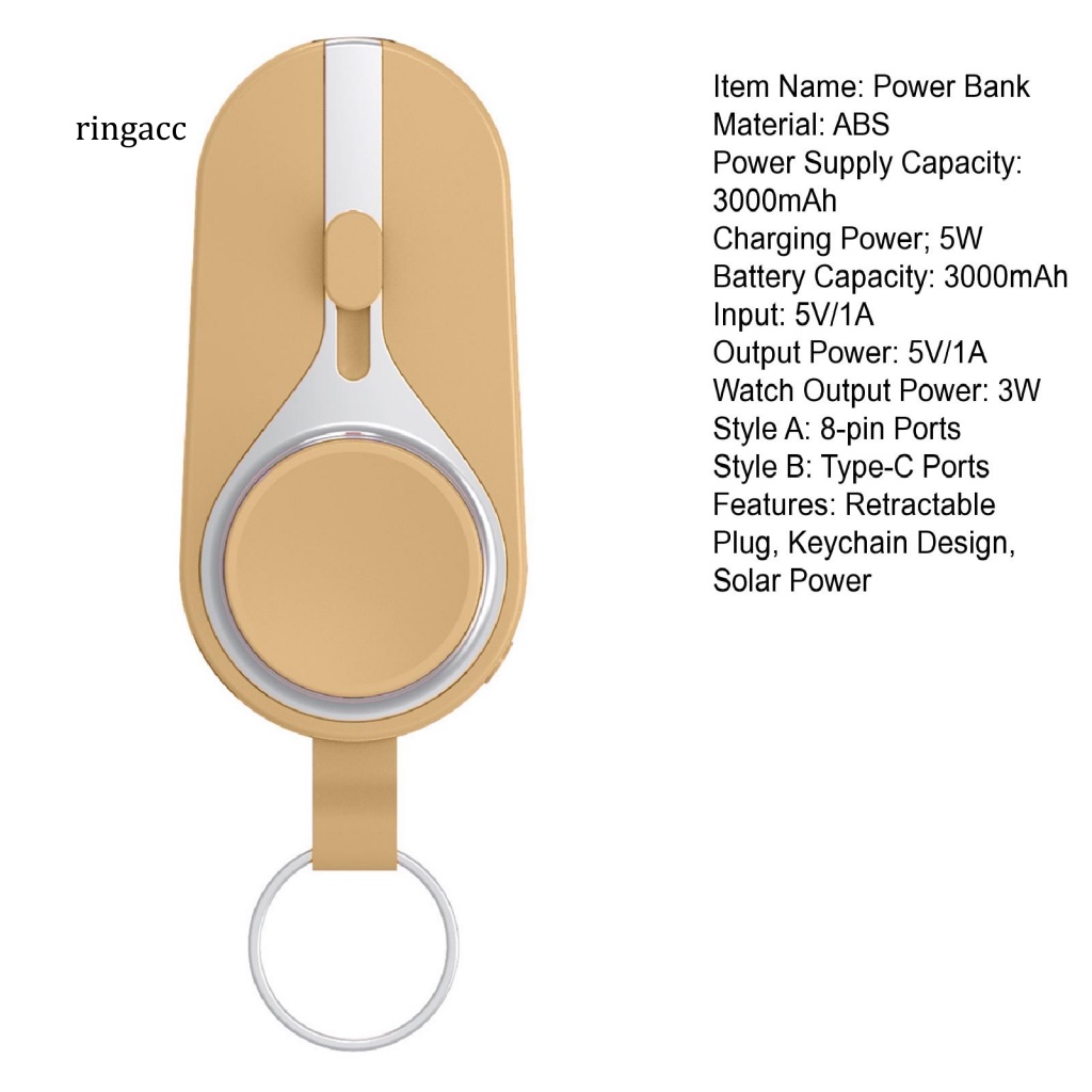 Sạc Dự Phòng Không Dây Mini Dạng Đồng Hồ Đeo Tay RGA Hiệu Suất Cao Bỏ Túi Tiện Dụng