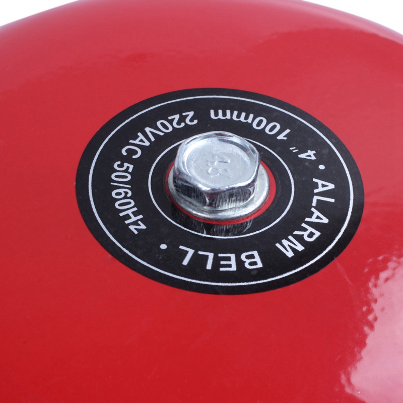 Ac 220v 100mm dia trường học báo cháy hình tròn chuông điện màu đỏ