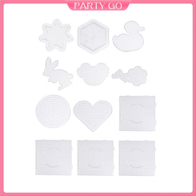 Set 12 Bảng Nhựa Xỏ Hạt Làm Đồ Thủ Công DIY Họa Tiết Hoạt Hình Cho Trẻ Mẫu Giáo