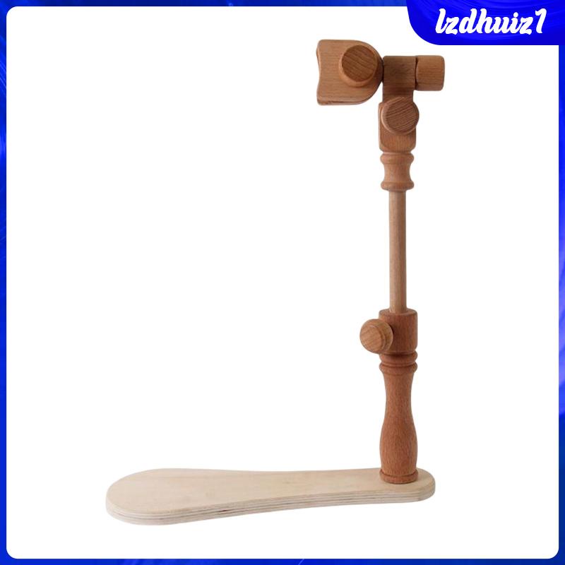 Giá Đỡ Khung Thêu Xoay 360 Độ Bằng Gỗ Trơn Tự Nhiên