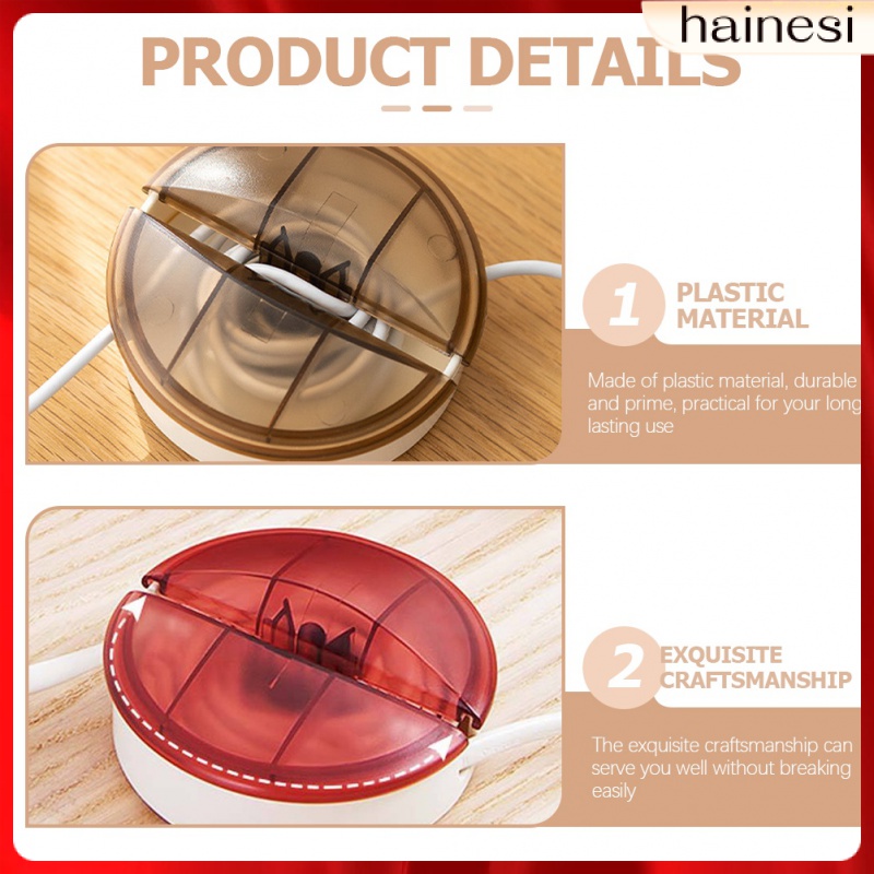 Set 4 Hộp Đựng Dây Cáp Để Bàn Có Thể Thu Gọn Sức Chứa Lớn