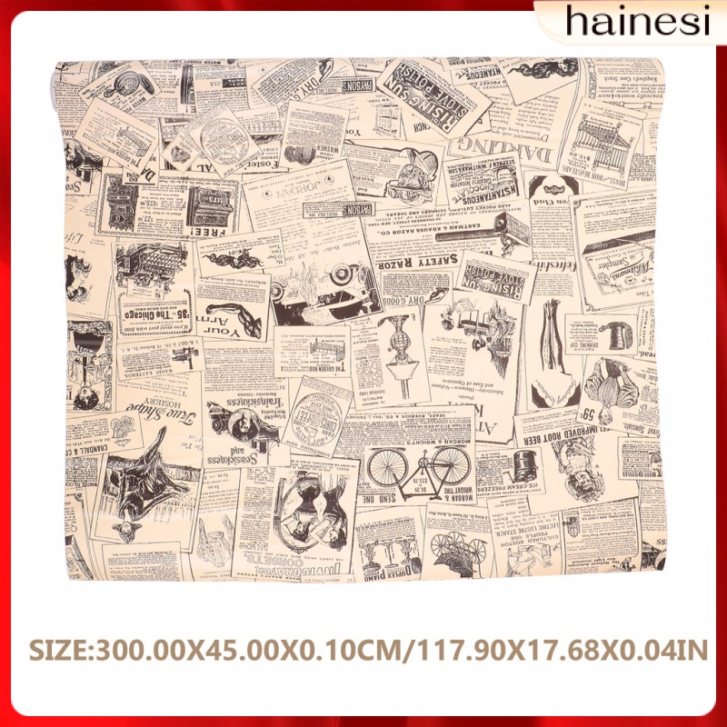 Decoration Home Vintage Newspaper Wallpaper Stickers Living Room Old Student