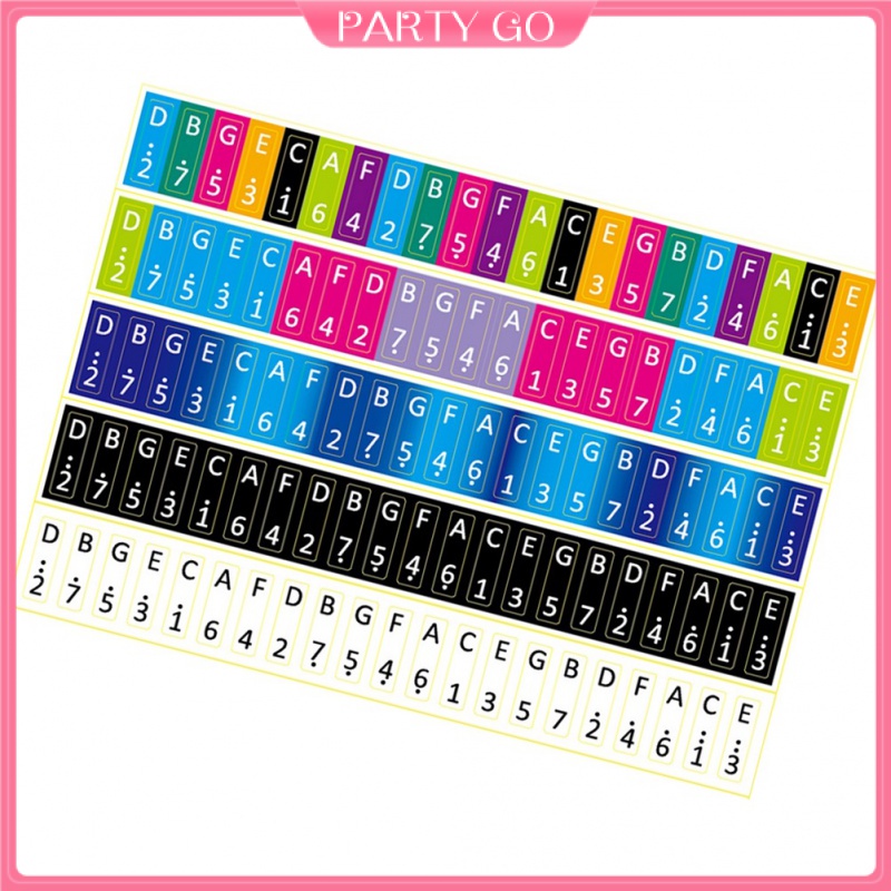 Set 5 Miếng Dán Đàn Piano / Kalimba Nhiều Màu