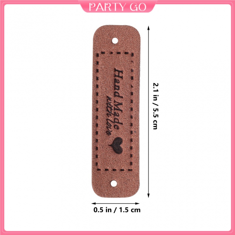 Set 60 Miếng Nhãn Bằng Da Nhiều Màu Dùng Để May Vá Quần Áo