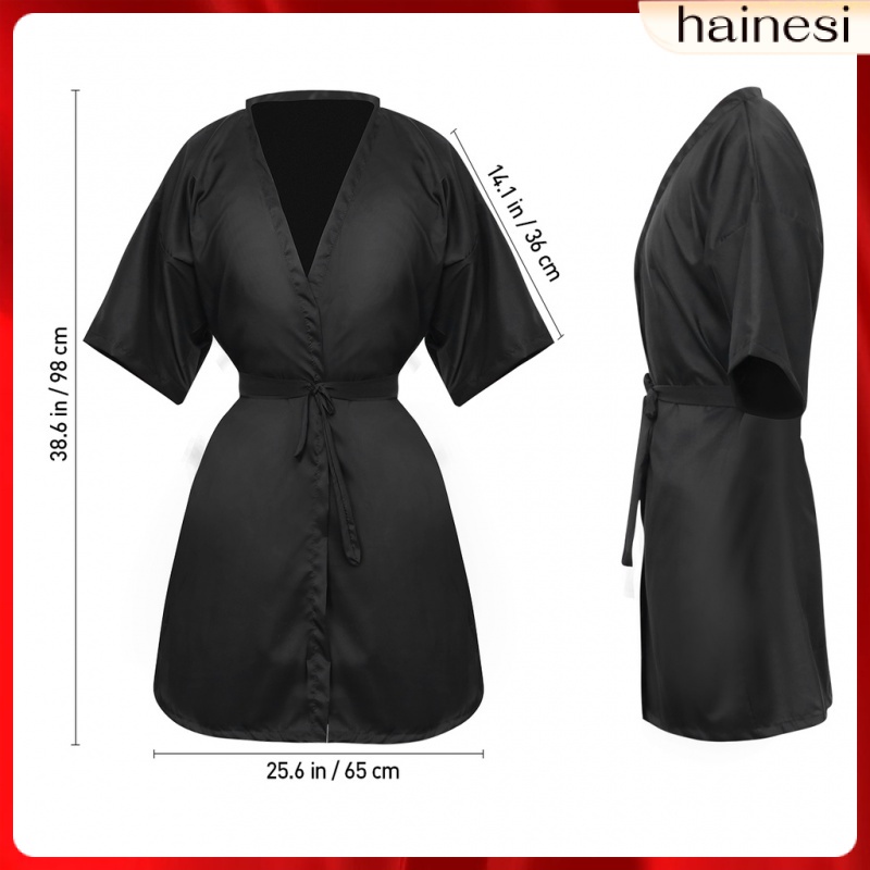 Áo Choàng Kimono Màu Đen Chuyên Dụng Cho Thợ Cắt Tóc Nam