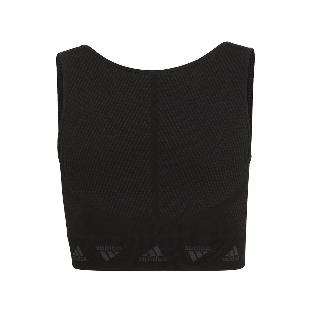 adidas Tập luyện Áo Tank Top Lửng Tập Luyện Không Đường May adidas AEROKNIT Trẻ em Đen HB0453