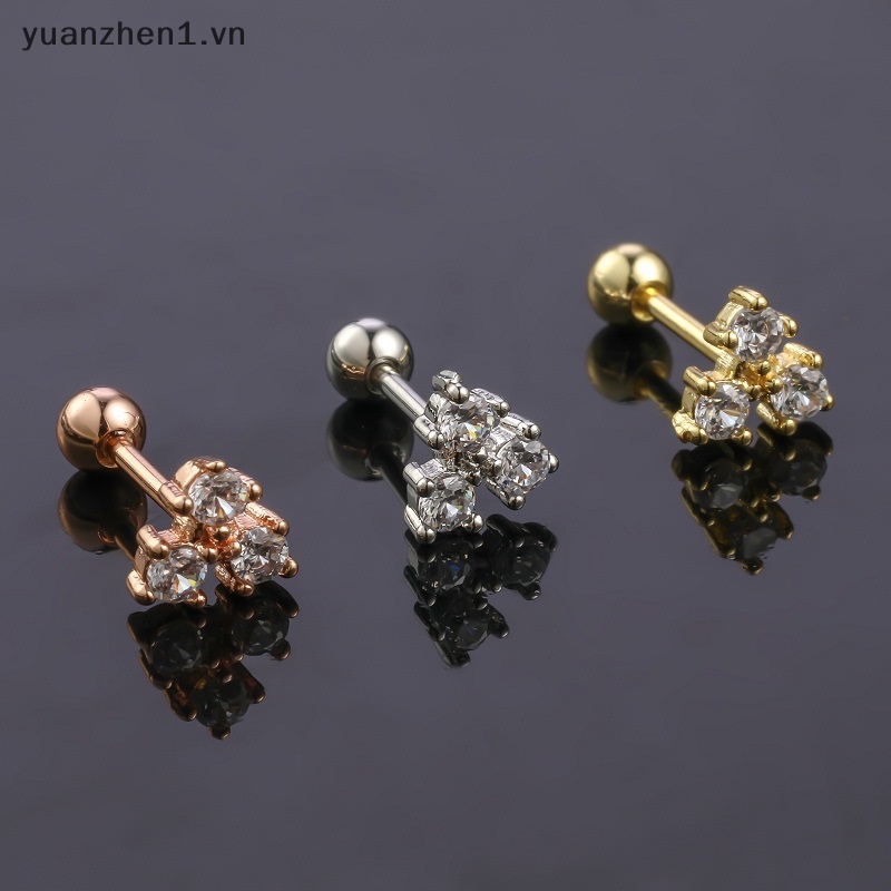 1 Khuyên Xỏ Sụn Tai Đính Đá Zircon Thời Trang Nữ