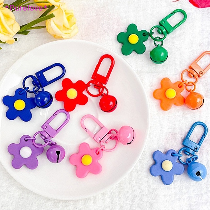 Móc Chìa Khóa Hình Hoa Nhiều Màu Sắc Dễ Thương Mới