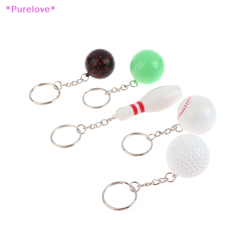 Móc Khóa Hình Quả Bóng Đá / Golf / Tennis Độc Đáo Mới