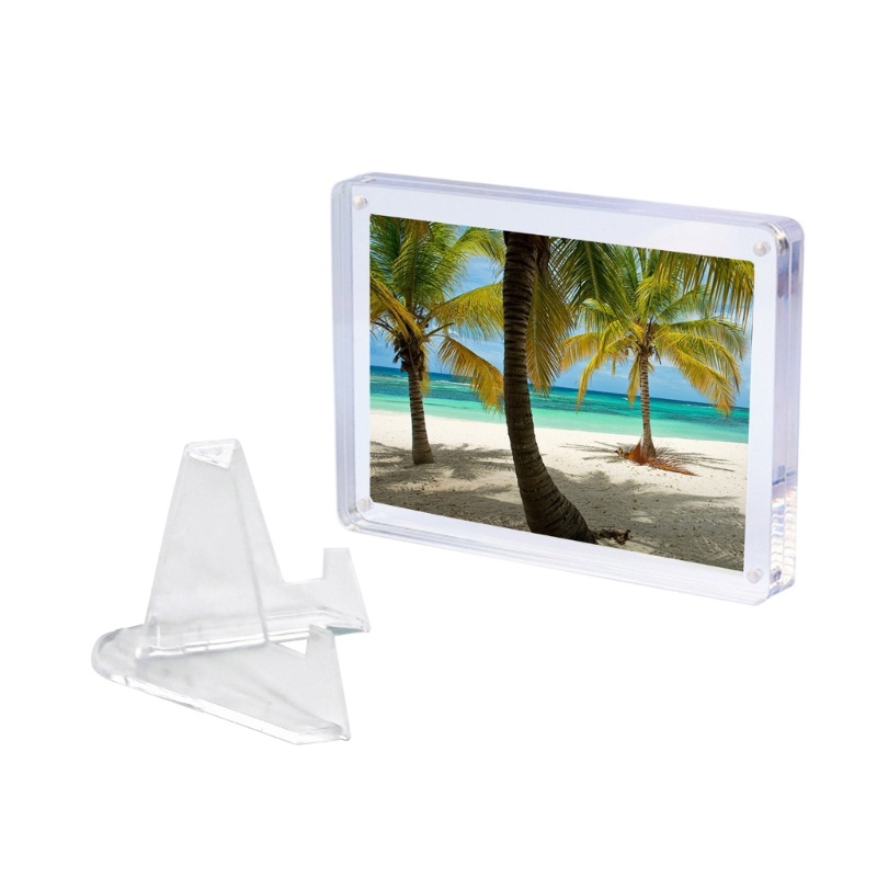 Giá Đỡ Khung Ảnh Bằng Acrylic Có Nam Châm Để Bàn Trang Trí Phòng Ngủ