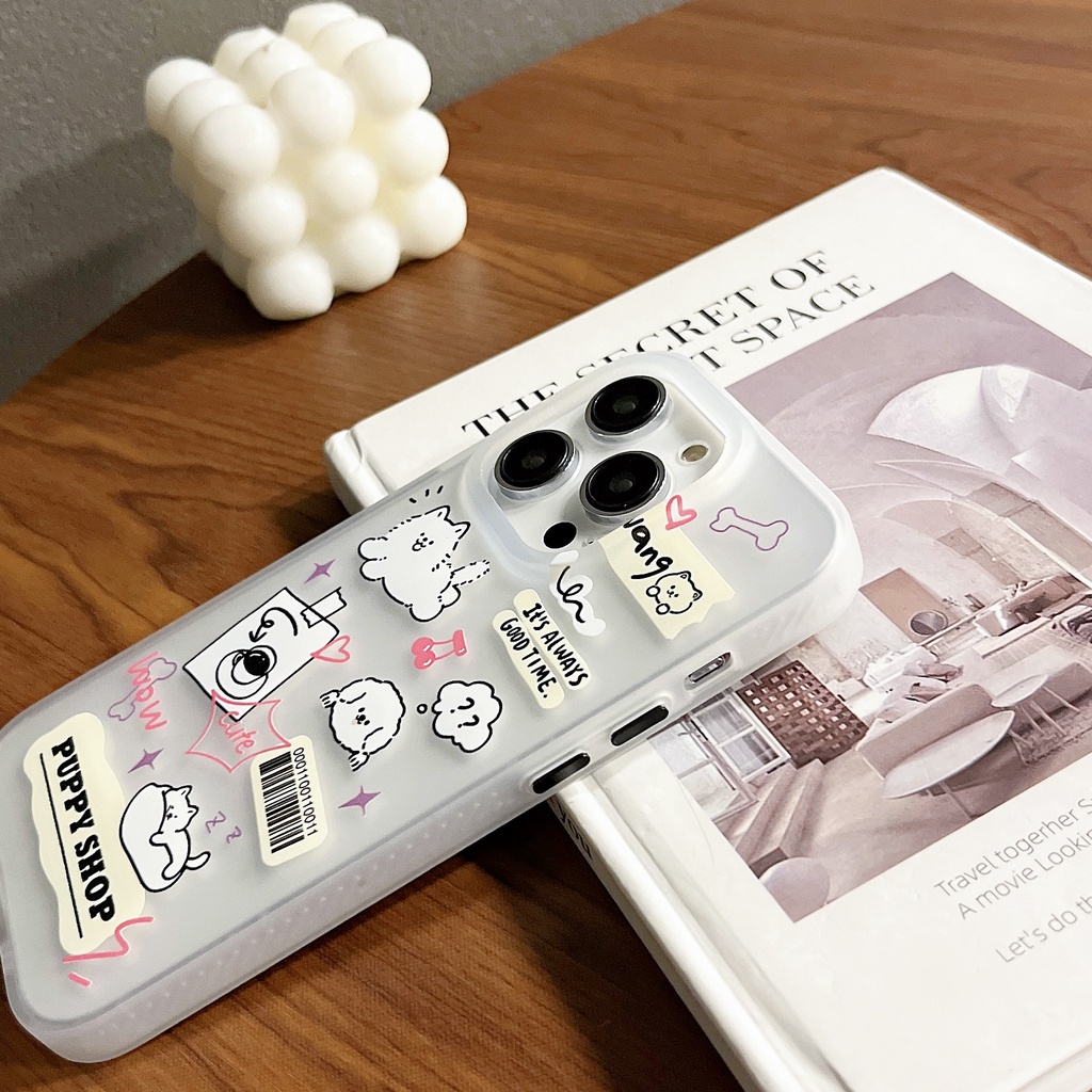 Ốp Điện Thoại Chống Sốc Hai Mặt Họa Tiết Dễ Thương Cho IPhone 14 13 12 11 Pro Max