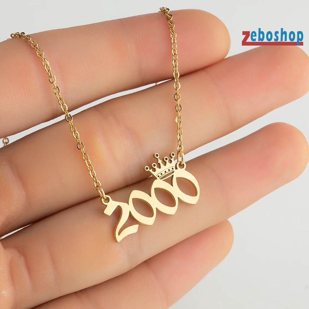 Vòng cổ Mặt Vương Miện Bằng Thép Không Gỉ Thời Trang Cho Nữ