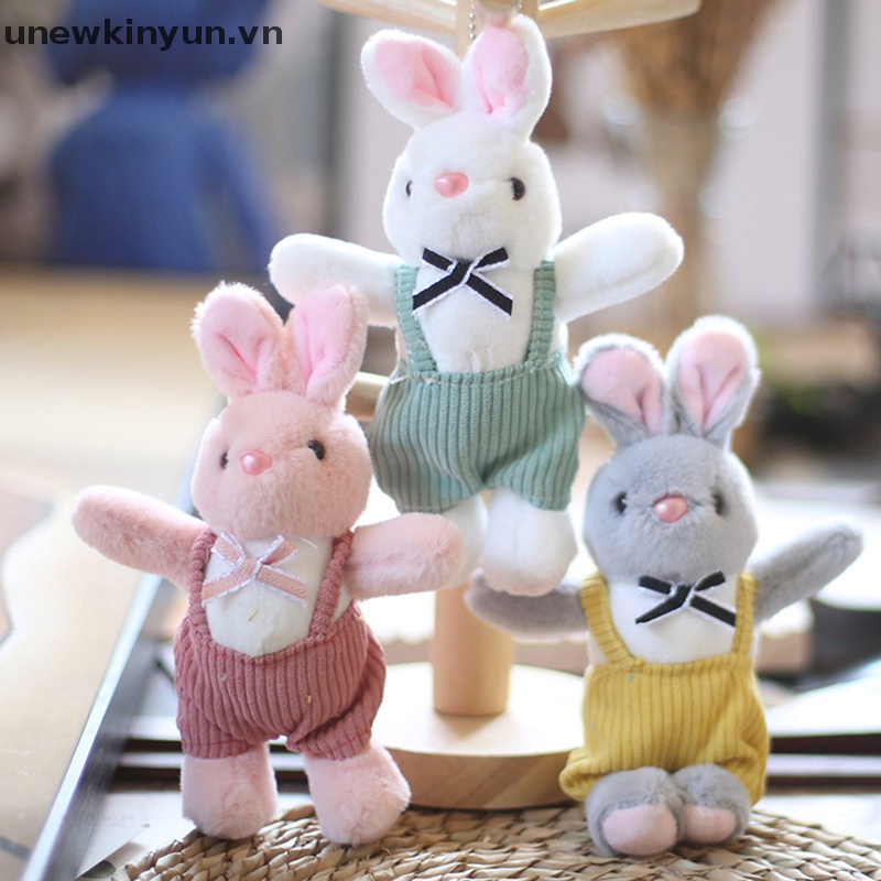 Móc Khóa Thỏ Nhồi Bông Dễ Thương Dùng Làm Quà Tặng