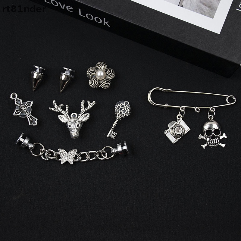 Rt 1 Set Phụ Kiện Trang Trí Giày Croc DIY Phong Cách Punk Cho Bé