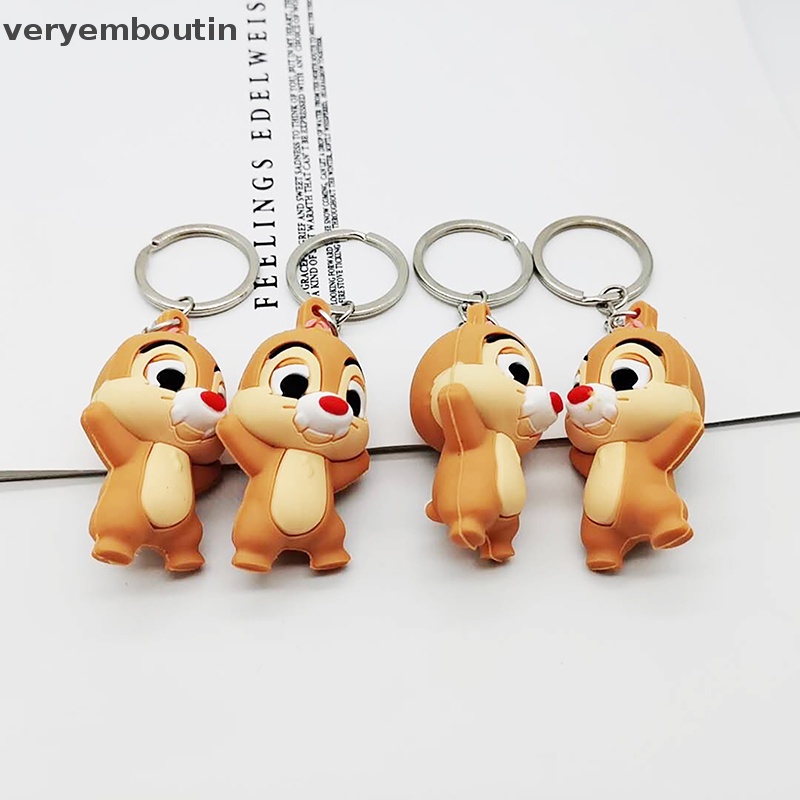 Móc Khóa Nhựa PVC Hình Sóc Hoạt Hình Dễ Thương