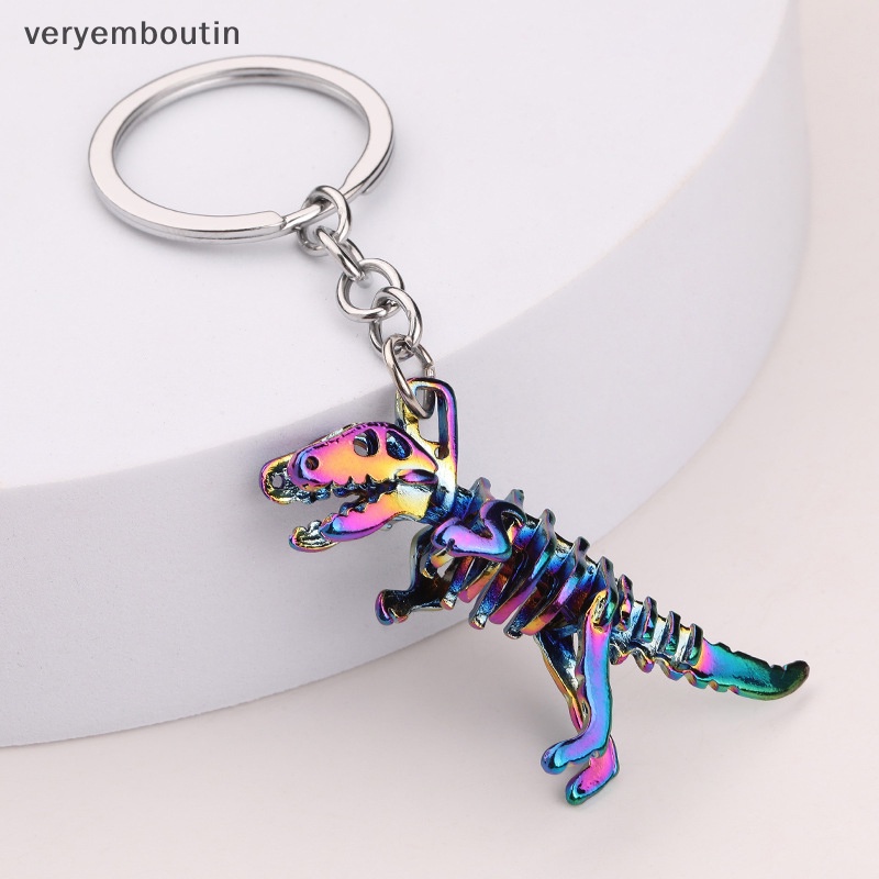 1 Móc Khóa Hợp Kim Hình Xương Khủng Long Nhiều Màu Dễ Thương