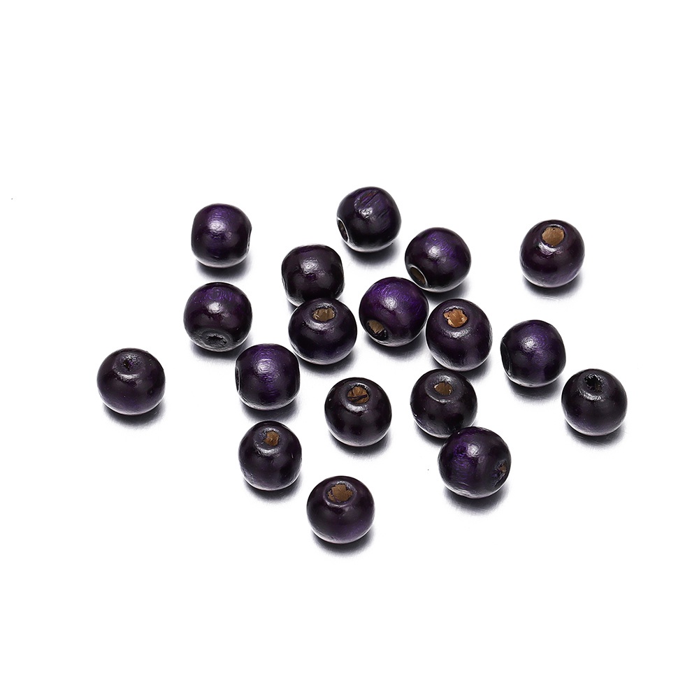 Set 20-100 Hạt Gỗ Lỗ Lớn Nhiều Màu Sắc Làm Trang Sức DIY