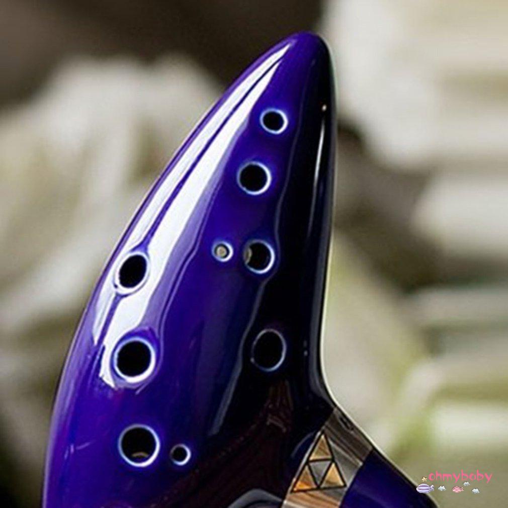 [InStock] 12 Lỗ Gốm Nhạc Cụ Ocarina Alto C Truyền Thuyết Sáo Bền Mini [Z/10]