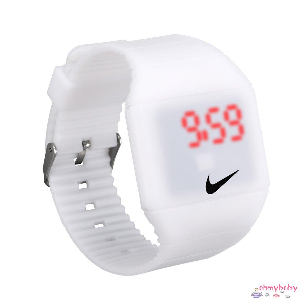 [OMB] Đồng hồ kỹ thuật số Led điện tử Sinh viên thể thao giải trí Chỉ báo 24 giờ màn hình LED vuông [Z/6]