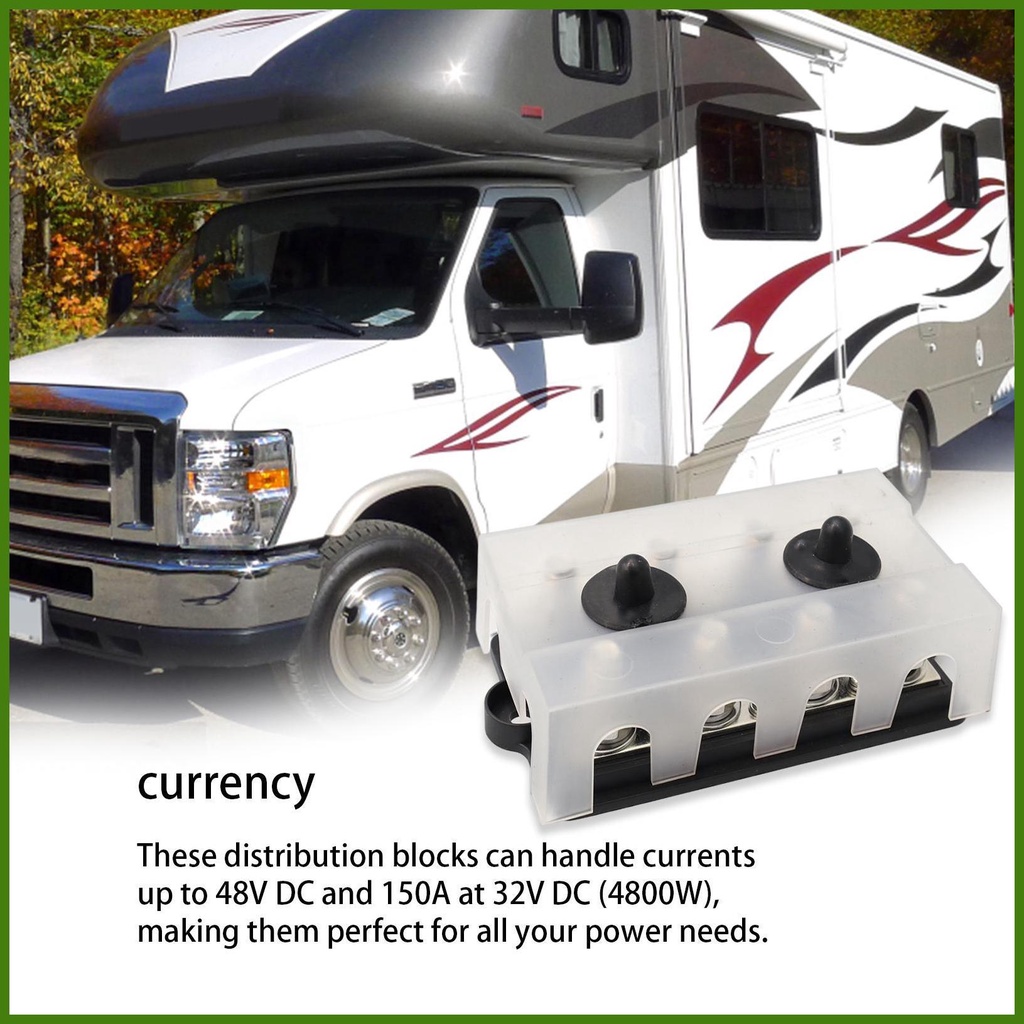 Khối Phân Phối Nguồn Điện Đầu Cuối Đất 12V M10M8 150A 48V