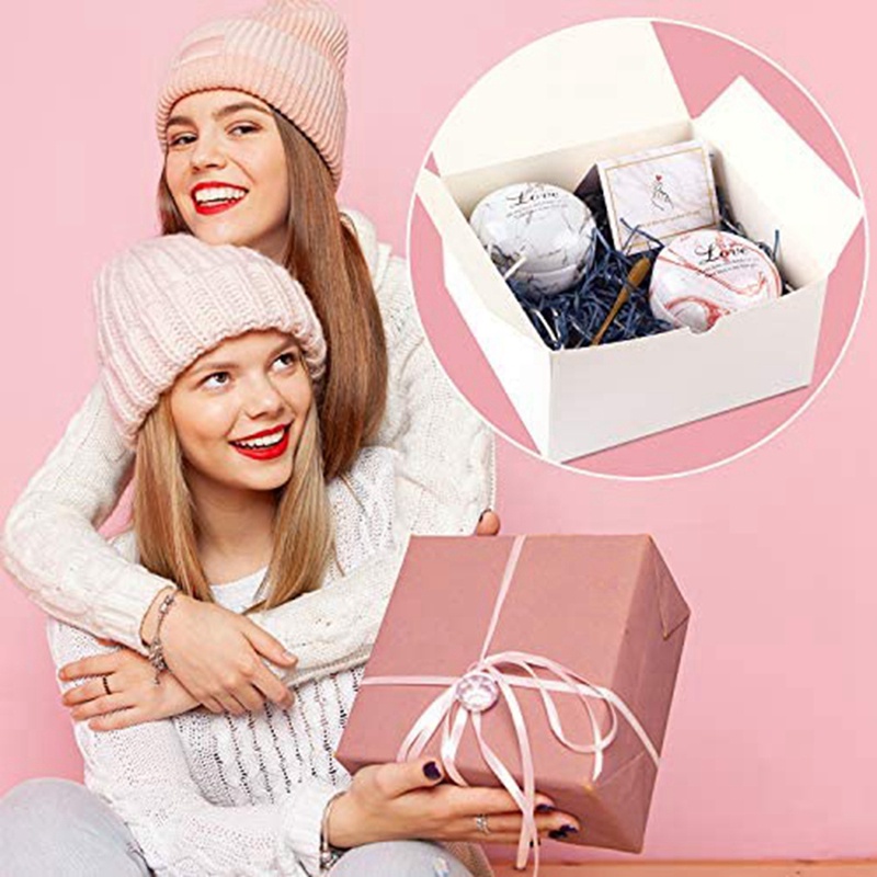 Bộ 12 Hộp Quà Tặng 8x8x4 Inch Có Nắp Bằng Giấy Dùng Làm Quà Tặng Đám Cưới