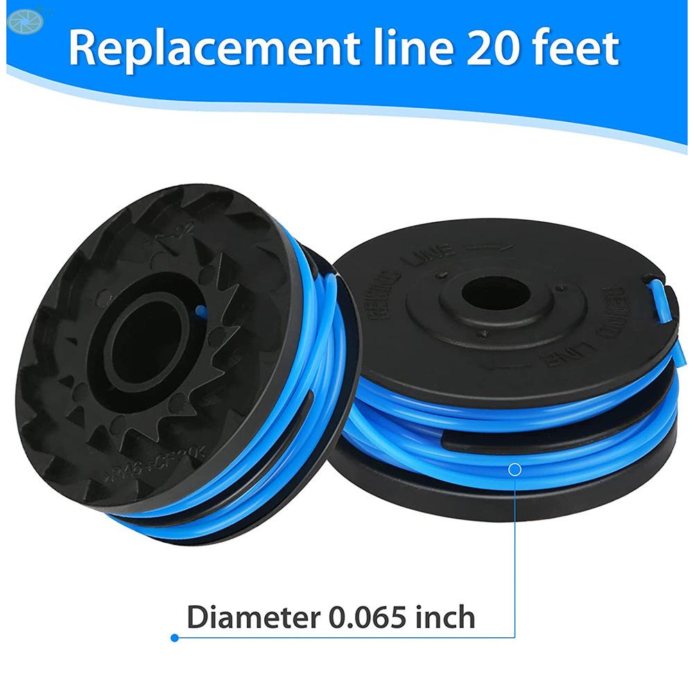 【VARSTR】3x Spools 20 Ft X 0.065 In With Cap For Kobalt KST - 120X String Trimmer Parts