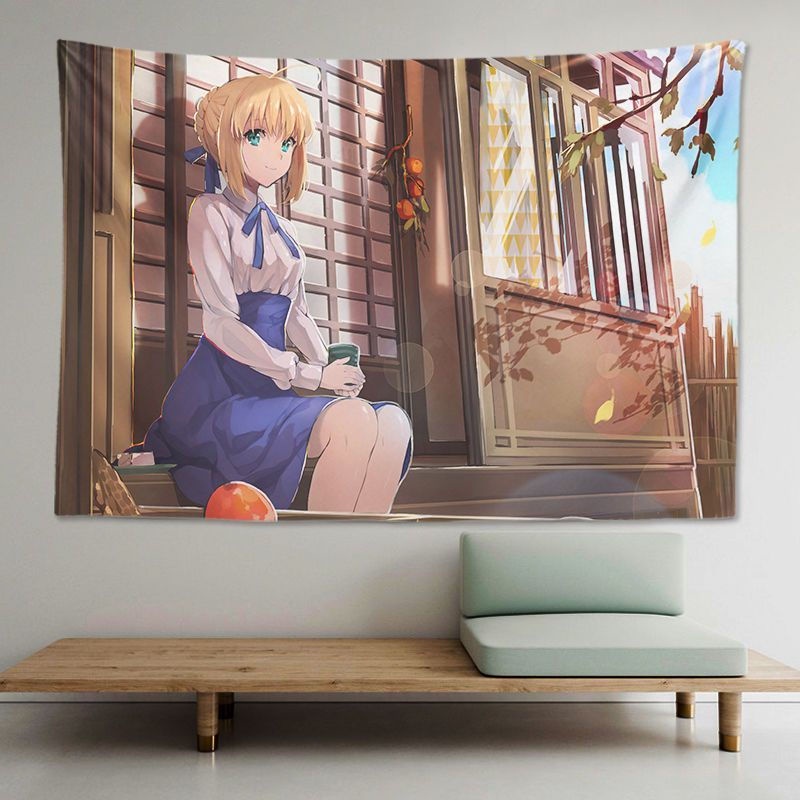 Thảm Treo Tường Trang Trí In Hình Nhân Vật Zero Saber Trong Fate / Stay Night Kích Thước 100 * 70cm
