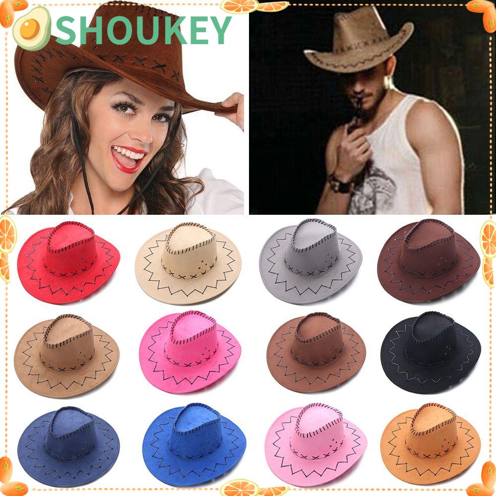 Mũ Cao Bồi Da Lộn SHOUKEY Phong Cách Phương Tây Cho Nam Và Nữ