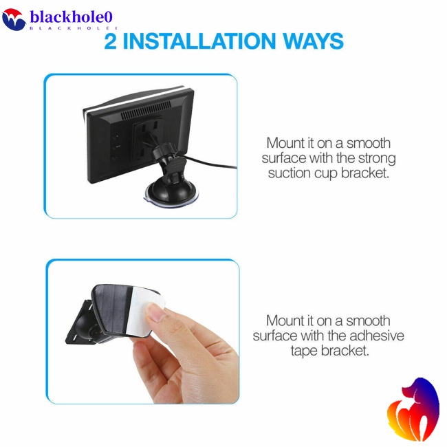 Camera Chiếu Hậu 5-inch Hd Không Dây Hỗ Trợ Tầm Nhìn Ban Đêm Cho Xe Hơi