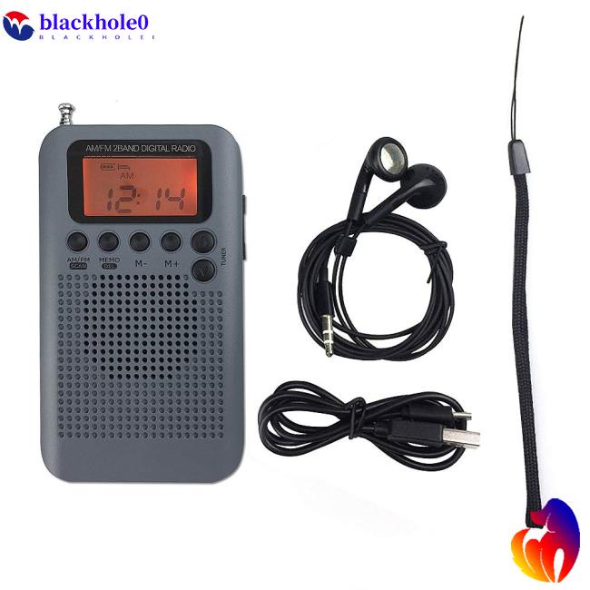 Radio AM FM Hai Băng Tần Có Đồng Hồ Báo Thức Kỹ Thuật Số Có Giắc Cắm Tai Nghe 3.5mm