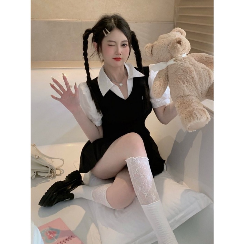 Áo Sơ Mi Thiết Kế Cảm Giác Phong Cách Học Viện Hàn Quốc Mùa Hè Cho Nữ