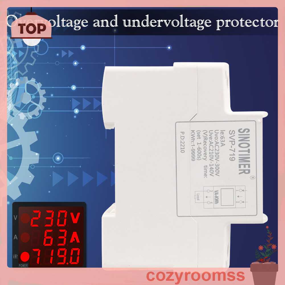 Rơ Le Điều Chỉnh Điện Áp SVP-719 Din 40A 63A 220V