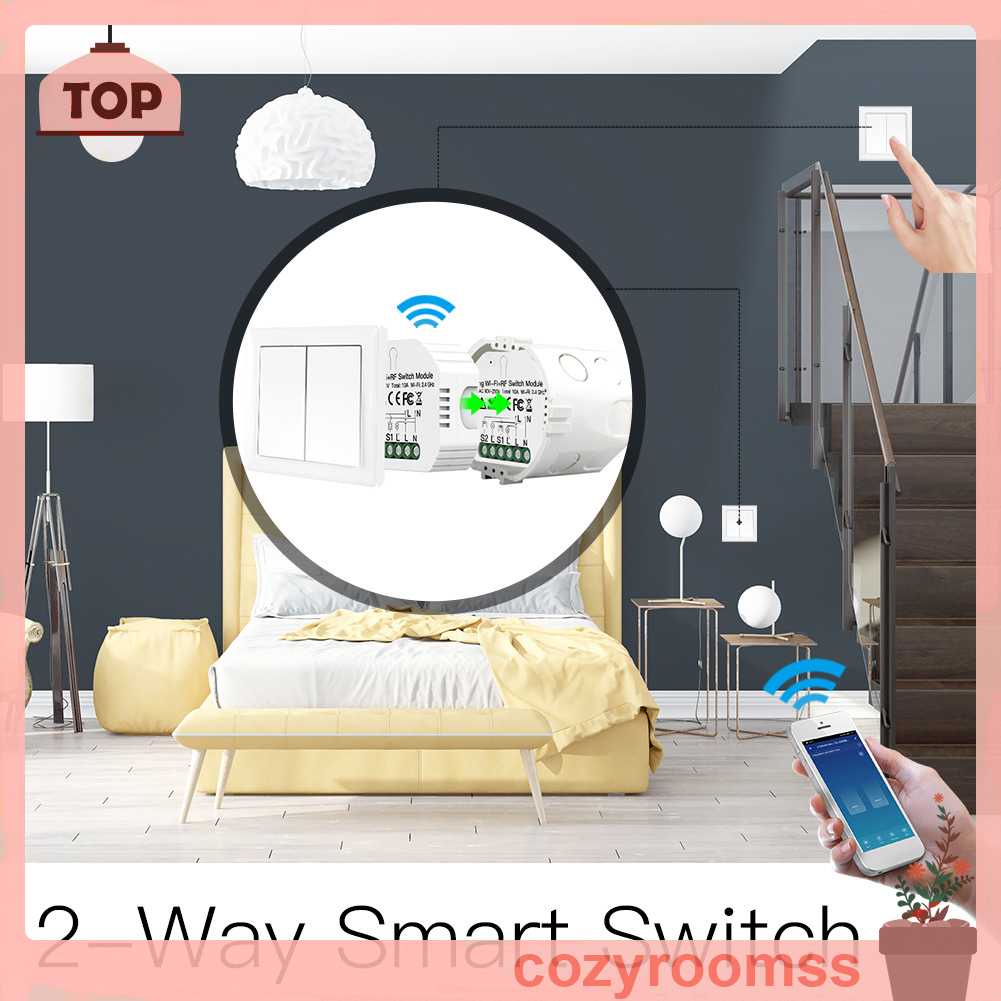 Mô Đun Công Tắc Đèn Thông Minh 2 Gang Điều Khiển Bằng Giọng Nói