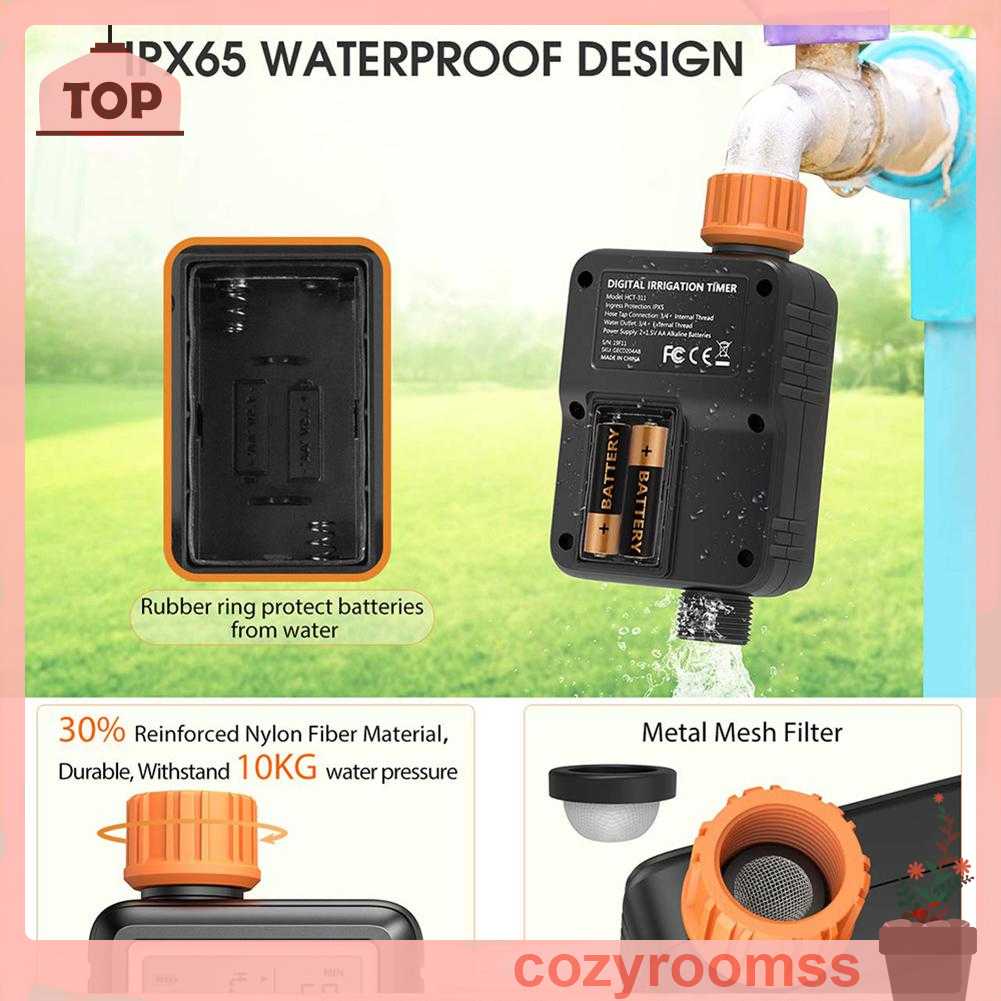 Đồng Hồ Hẹn Giờ Tưới Nước Tự Động Màn Hình LCD 3 inch