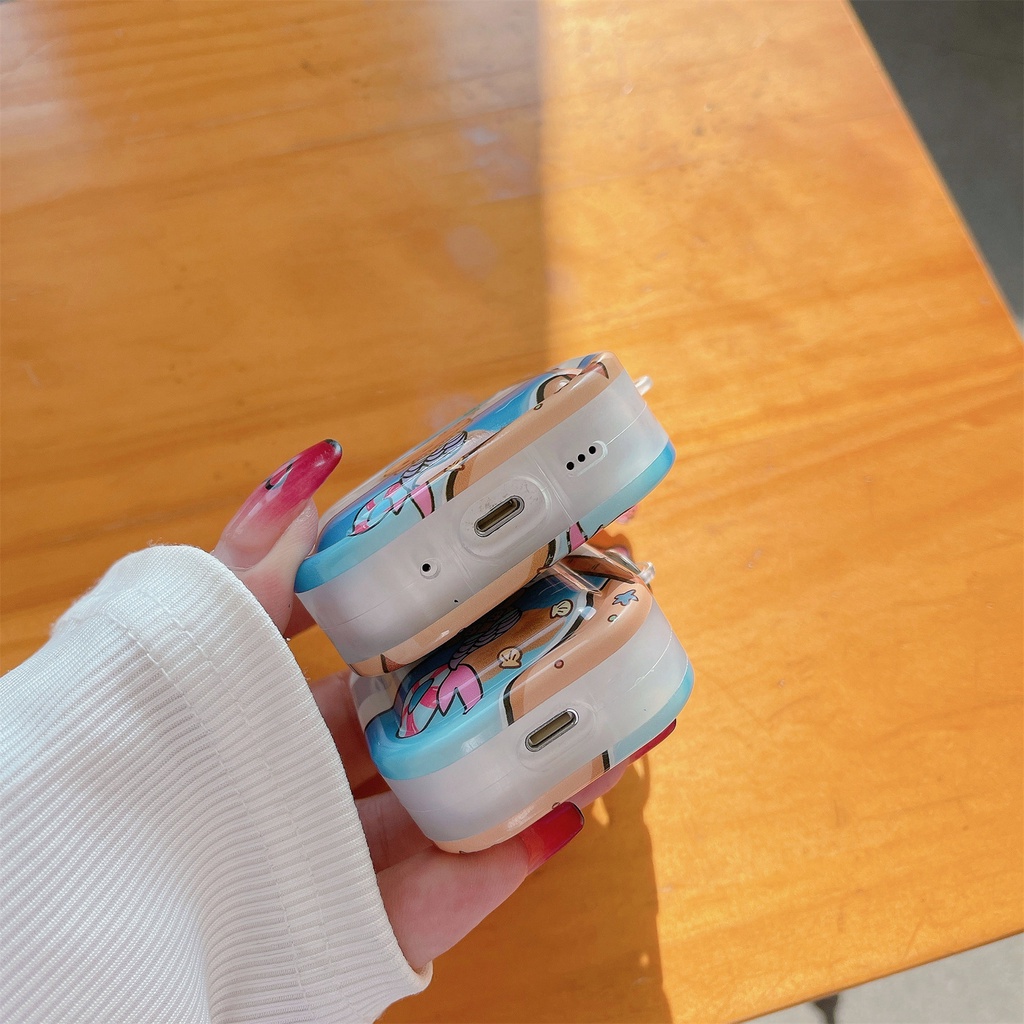 Vỏ Bảo Vệ Hộp Sạc Tai Nghe Bluetooth AirPods 1 2 3 pro2 2022 Bằng Tpu Mềm Trong Suốt Chống Sốc Hình Mèo Kitty Dễ Thương