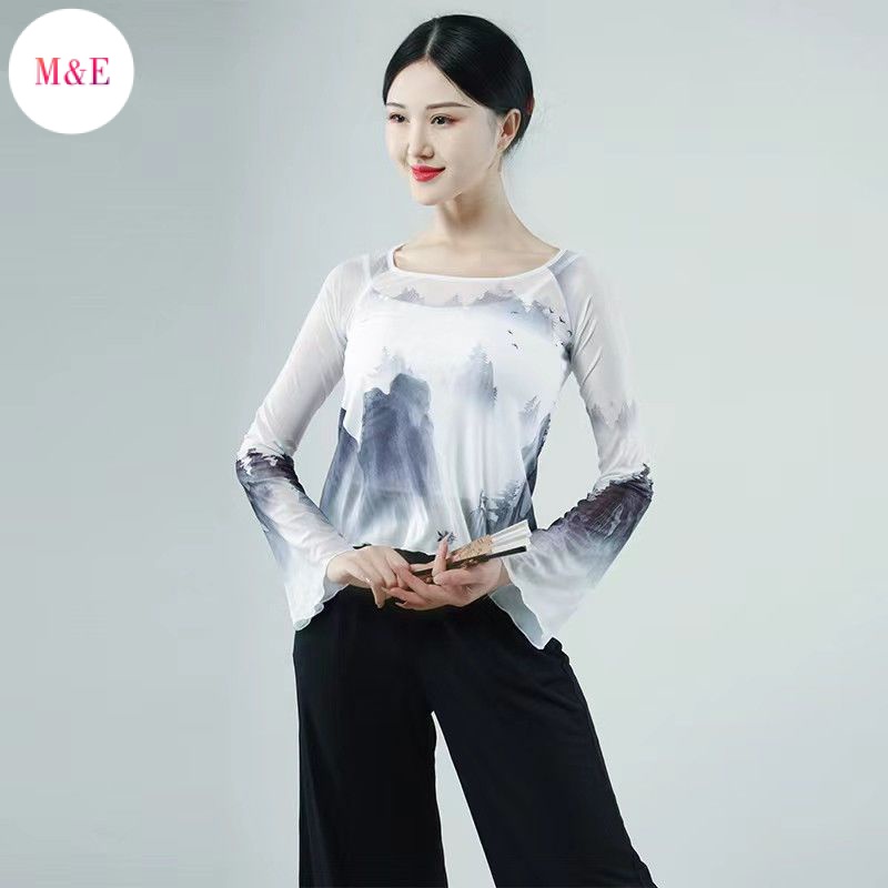 Bộ Trang Phục Múa Ba Lê Vải Gạc In Màu Mực Hiện Đại Thời Trang Mùa Hè 2023 Dành Cho Bạn Nữ